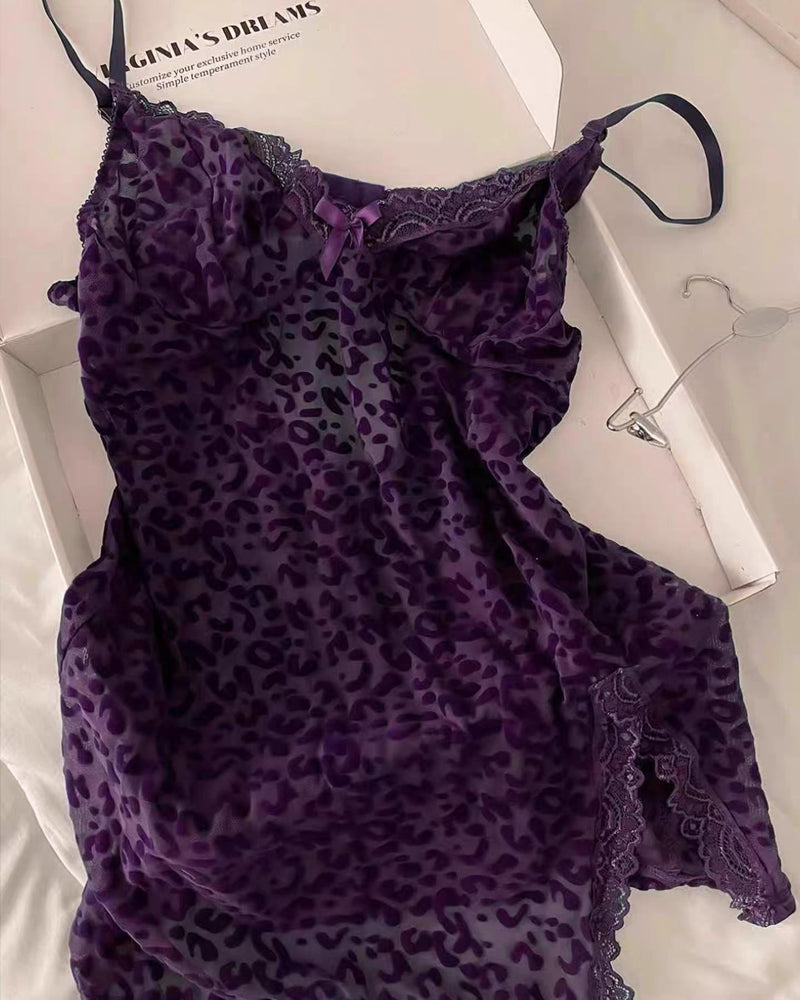 Seksīgi leoparda raksta naktskrekli sievietēm