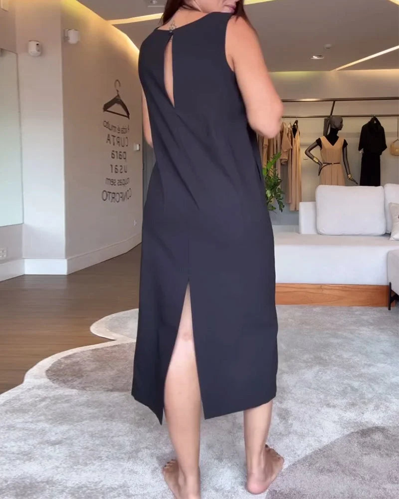 Eleganta kleita ar šķēlumu