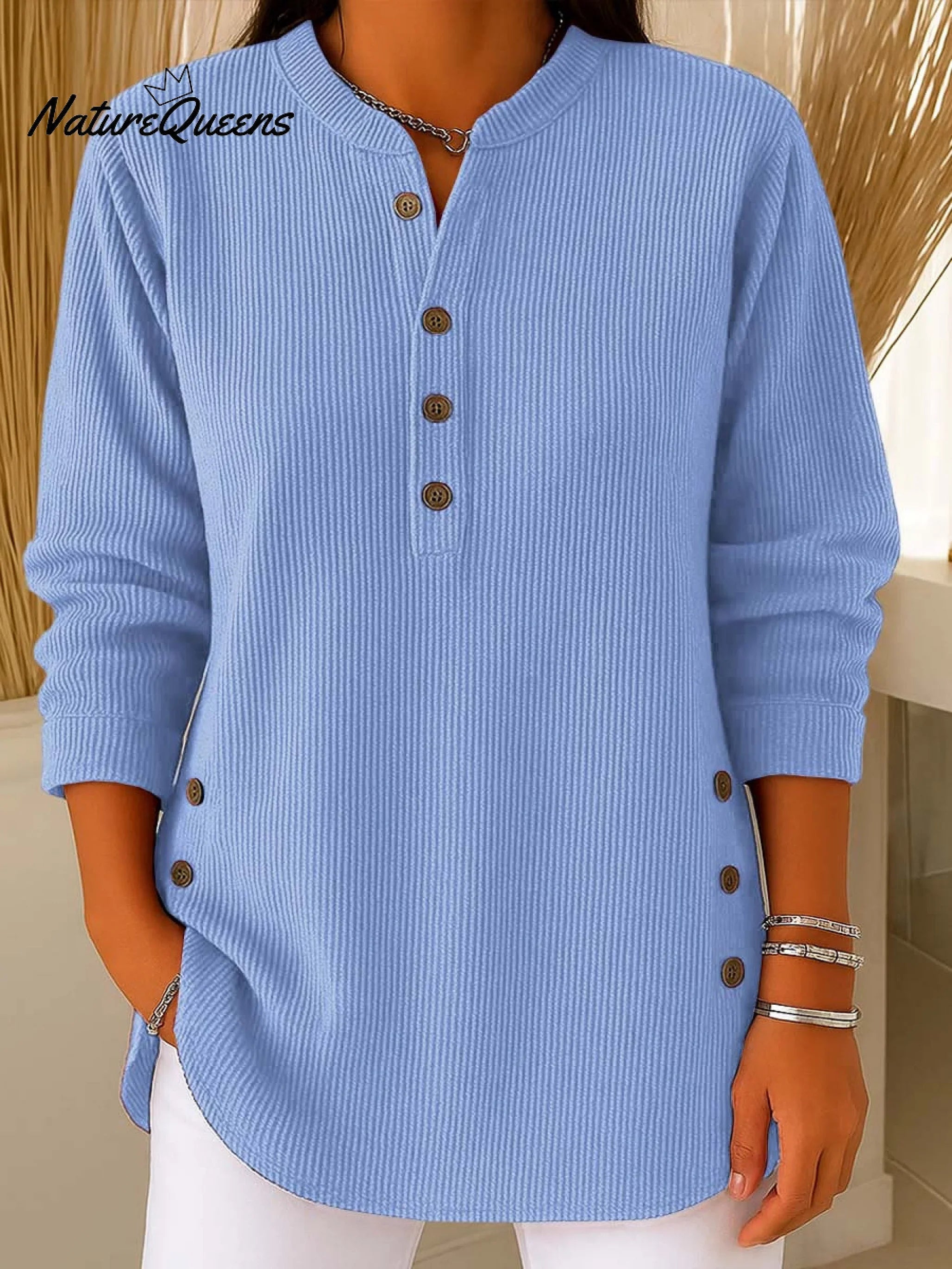 Sieviešu vienkrāsains kardigāns ar pogām