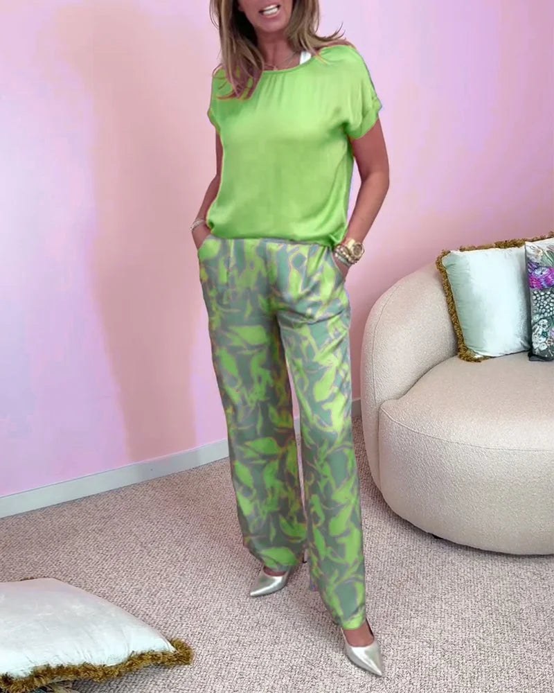 2025 Superērts blūzes un bikšu komplekts