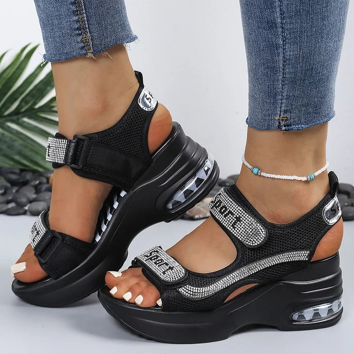 Sieviešu modernas rhinestone sandales
