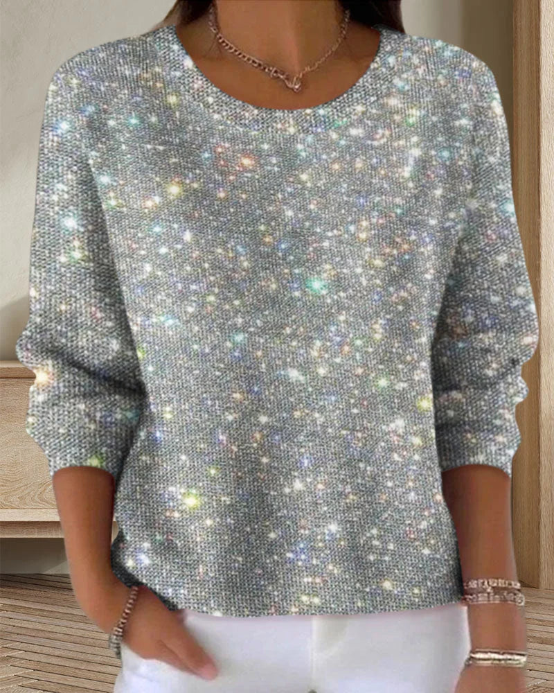 Ikdienišķs džemperis ar mirdzumiem